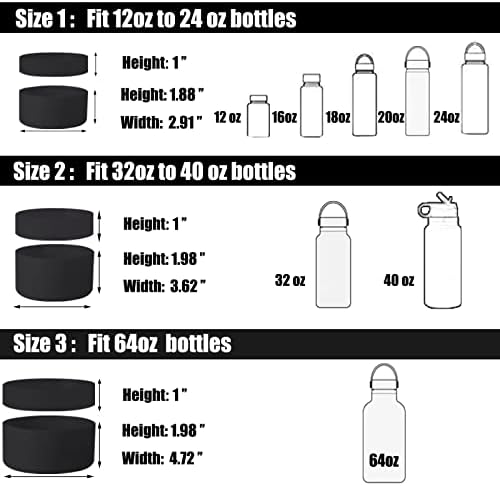6 PCS Zamjenske slamke i zaštitna flex boca za bocu kompatibilno s 32oz do 40oz hidro boce s bocama za vodu