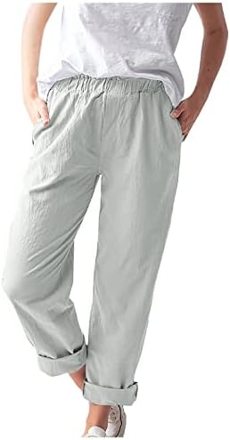 Miashui hlače za žene rade casual plus elastične hlače struka za žene solidne boje labave žene casuper hlače za romper