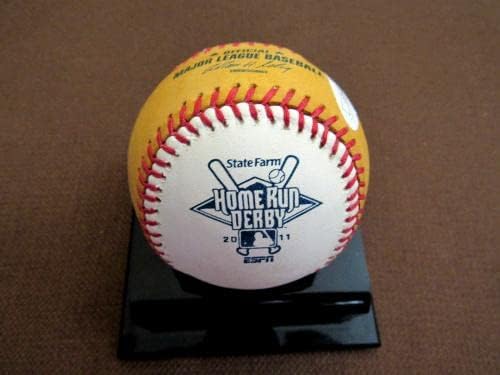 Robinson Cano Yankees Mariners potpisali su Auto 2011 HR Derby Champ Gold Baseball JSA - Autografirani bejzbol