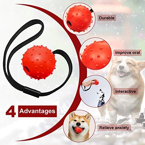 Skylety 4 komada pseća lopta na konopcu trening kuglica za pse interaktivne pseće lopte na gudačkoj nagradi i igračku za vježbanje