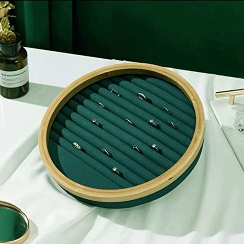 Bambusova drvena kutija za sto prstenova kutija za prašinu za nakit brojač za prikaz naušnica ladica s poklopcem prikaz nakita