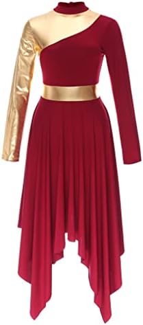 Hulara ženska metalna štovanje hvale plesnu haljinu u boji liturgijska plesna odjeća kostim