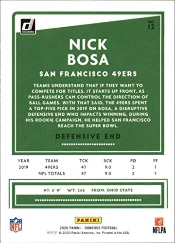 2020. Donruss 12 Nick Bosa San Francisco 49ers NFL nogometna karta NM-MT