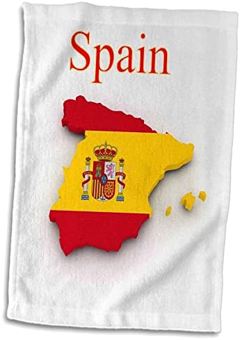 3Drose Slika egzotične karte Španjolske i brtve u bojama zastava - ručnici