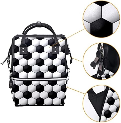 Guerotkr putovanja ruksak, vrećice pelena, vreća s ruksakom, crno bijela geometrijska šesterokutna rešetka
