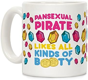 Look -Human Panseksualni gusar voli sve vrste plijena bijele boje keramičke šalice za kavu od 11 unci