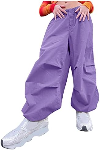 Teretne hlače za žene ženske teretne hlače nisko uspon labave trenirke elastične hlače hlača hlača za hlače od džepova s ​​džepovima