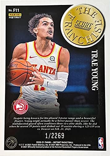 2020-21 Panini Ocjena - franšiza - Trae Young košarkaška karta - Ograničeno izdanje sa samo 2269 Made - Atlanta Hawks