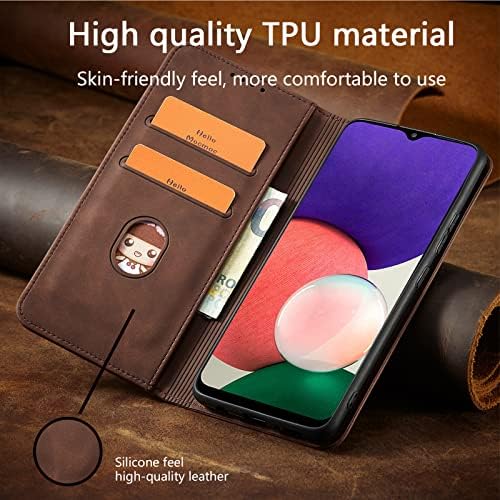 Torbica S. Dawezo za iPhone 13 Pro Max, flip poklopac-stalak od mat kože premium klase s uredom za karticu i torbicu, otporna na udarce
