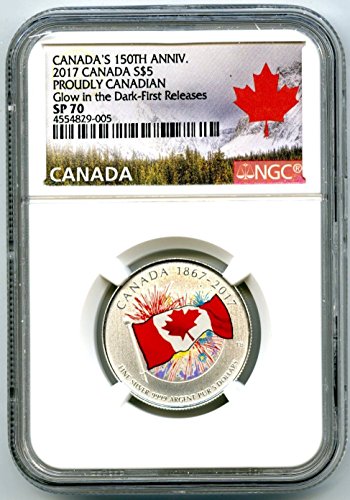 2017. CA Kraljevska kanadska metvica Kanada 150. obljetnica Ponosno Kanađana prva izdanja Silver Proof 5 SP70 NGC