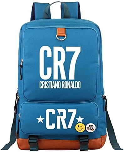 Studenti Mayooni Cristiano Ronaldo School Rockpack-Cr7 Izdržljivo platno Knapsack Classic Basic Basic Laptop torba za tinejdžere