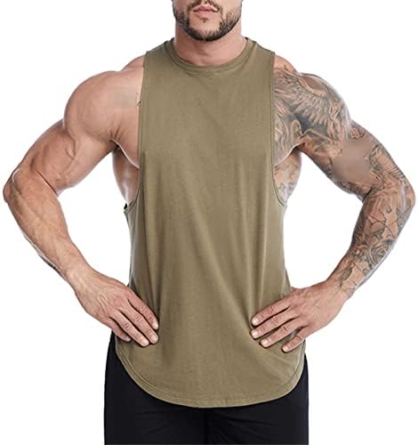 Muškarci hladni mišićni tenk vrhovi bez rukava bez rukava za vježbanje u teretani košulja lagana fitness trening atletski prsluci