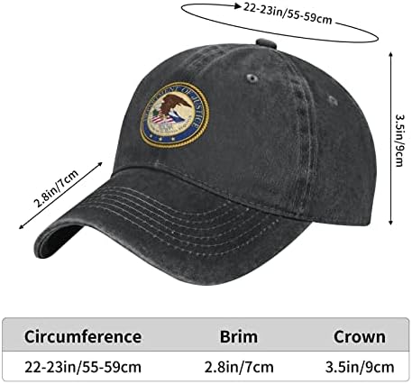 Pečat Ministarstva pravosuđa Sjedinjenih Država Podesivi šešir za bejzbol kaputa tata kapica unisex hat crna