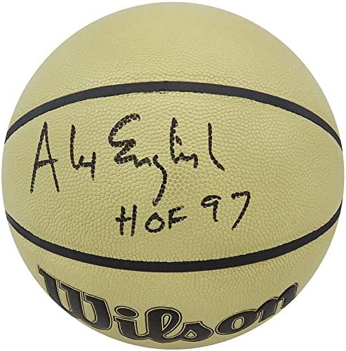 Alex English potpisao je Wilson Gold NBA košarku s Hof'97 - Košarka s autogramima