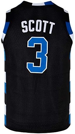 Muški košarkaški dres 3 Lucas Scott Film Sports Jersey majice crne