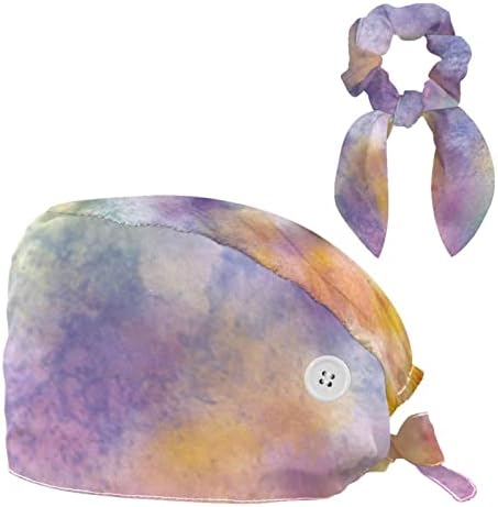 yoyoamoy radna kapica s gumbima s ženskim šeširom s elastikom kose kose jedna veličina moderne apstraktne geometrijske boje