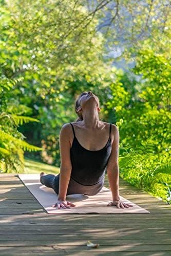 Plutena prostirka za jogu od pluta za jogu, pilates, meditaciju i opći trening / Protuklizna prostirka za jogu, hipoalergena, stabilna,