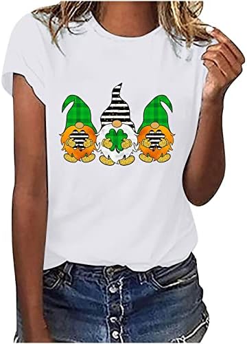 Ženska jesenska ljetna majica 2023 Odjeća pamučna posada Graphic St. Patrick's Day bluza majica za dame di di Di