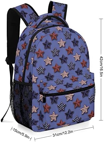 Zvijezde s američkom zastavom Slatke ruksake za laptop putopis Daypacks Unisex modna torba na ramenu