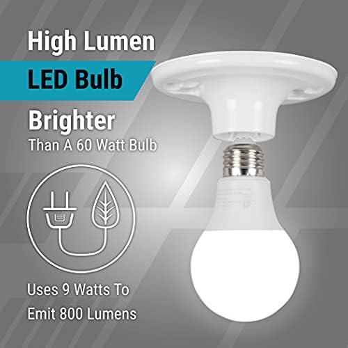 LED žarulje od 10 paketa, ekvivalent od 60 vata, dnevno svjetlo od 5000 K, LED žarulje od 9 vata, 800 lumena, standardne žarulje s
