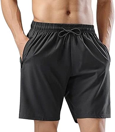 Buytop muške gaćice u teretani kratke hlače brze suhe lagane atletske kratke hlače za trening trčanja s džepovima s patentnim zatvaračem