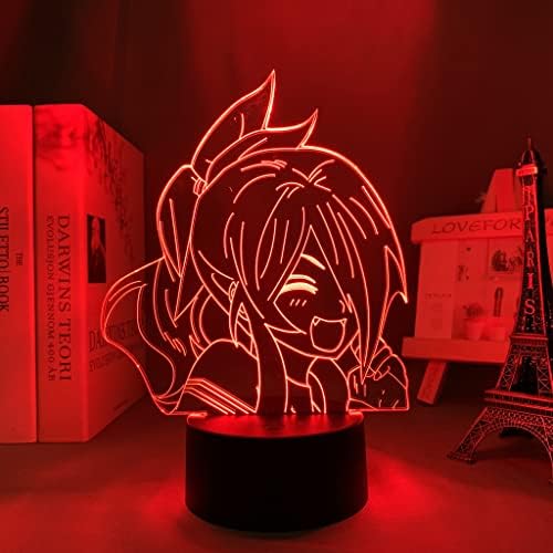Bucros Anime Food Warsed 3D noćna svjetlost za obožavatelje 16 boja Dekor Ilusion LED svjetiljka s daljinskim upravljačem, Manga Food
