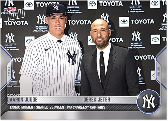 2022 Autentični Topps sada Aaron Sudac i Derek Jeter Baseball Card - Kapetani tima za New York Yankees