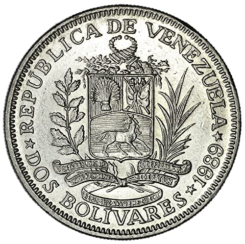 1989. Caracas Mint Venezuela Bolivar Liberator 2 Prodavač bolivares vrlo dobar