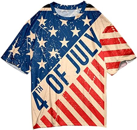 4. srpnja Košulje Ženske majice američke zastave Kratki rukavi okrugli vrat SAD 4. srpnja Košulje žene