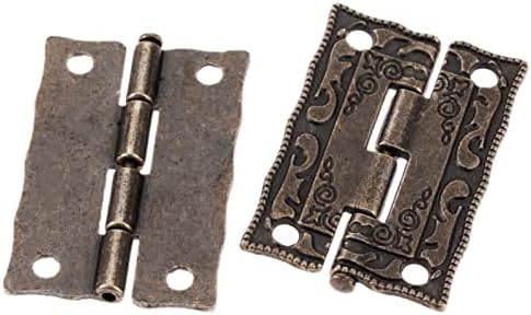 2pcs 35x 23 mm antikne brončane šarke ormarići ladica za ladica za vintage šarke za nakit drveni kutija namještaj hardver