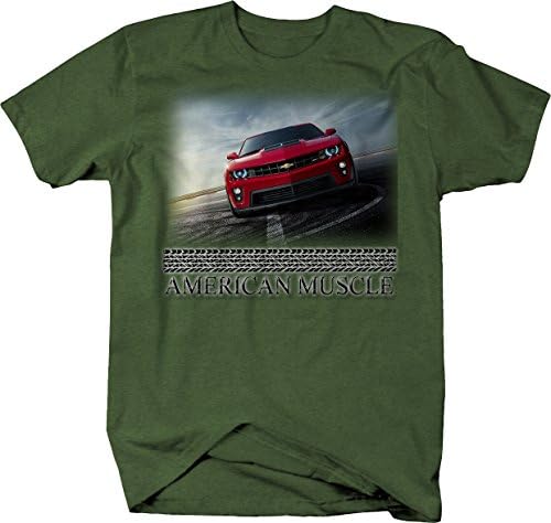 Američki mišići novi klasični mišićni automobil Camaro SS ZL1 Red grafička majica za muškarce