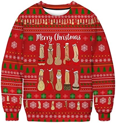 Muška jesen zima Božić ružna prljava dildos tajna ležerna labava džemper hlača bez okruglog vrata odijelo muškarci