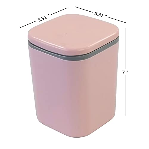Sićušna kanta za smeće od 0,5 galona, mini kanta za smeće od 0,5 galona, ružičasta