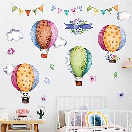 Super slatke i šarene Zidne naljepnice s balonom, uklonjive PVC zidne naljepnice za dječju sobu, zidne slike za dječju spavaću sobu,