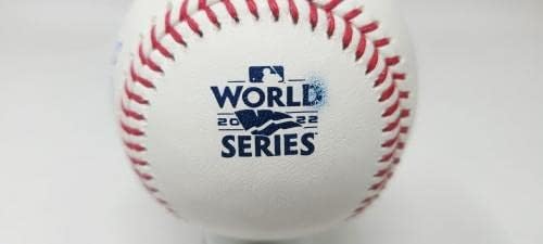 Jim madrac Mack McIngvale potpisao 2022 Astros World Series Baseball PSA/DNK - Autografirani bejzbol