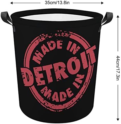 Izrađena u Detroitu košara za rublje sklopiva visoka košara za odjeću s ručkama torba za pohranu