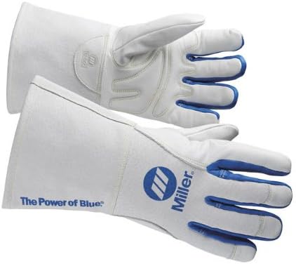 Miller Električne rukavice za zavarivanje, 3-D, XL, 12in, bijelo/plavo, PR, X-velike