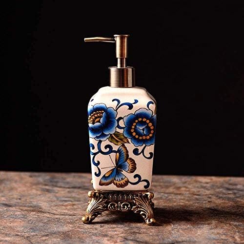Pumpa za raspršivač sapuna Yiwango, losion za stavljanje u boce s bocama od boca plavi leptir uzorak s ručnim pumpama Zlatna europska