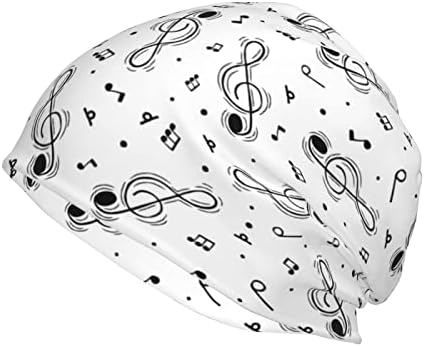 Rosihode Music Notes Beanie CAP, modna slouchy beanie šešir pleteni kap zima ljetna toplina marama za odrasle tinejdžere
