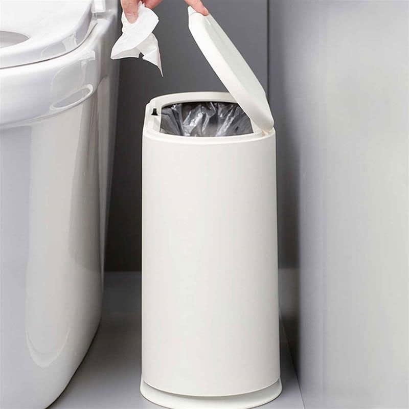 Elegantna plastična kanta za smeće s preklopnim poklopcem bijela kanta za kupaonicu, dnevni boravak, ured i kuhinju