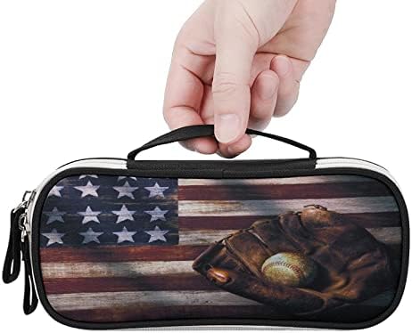 Američka bejzbol zastave torbe olovke olovka kozmetička šminka torbica držač kutije za pohranu s ručicom i petljom za uredsku školu