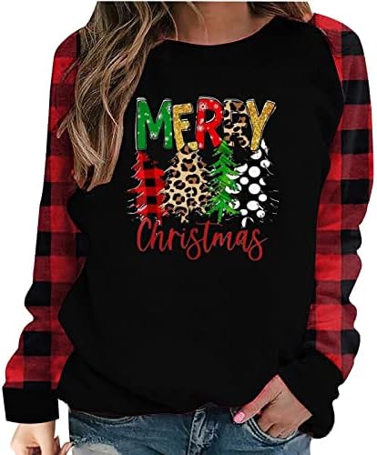 Žene božićni džemperi Preveliki trenerki za sjenilo Slatki gnomi Santa print Jumper Dugi rukav pulover vrh