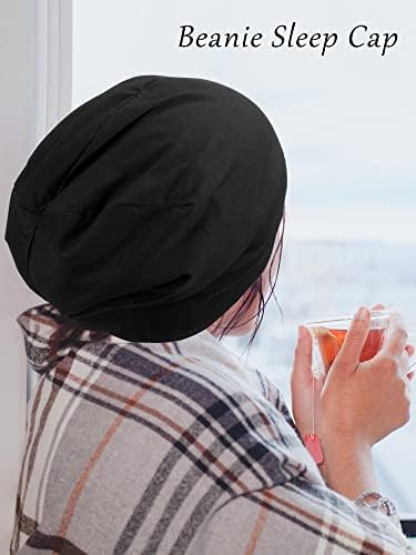 Satinior 4 komada satenski obloženi kapu za spavanje Slouchy Beanie Slap Hat za žene
