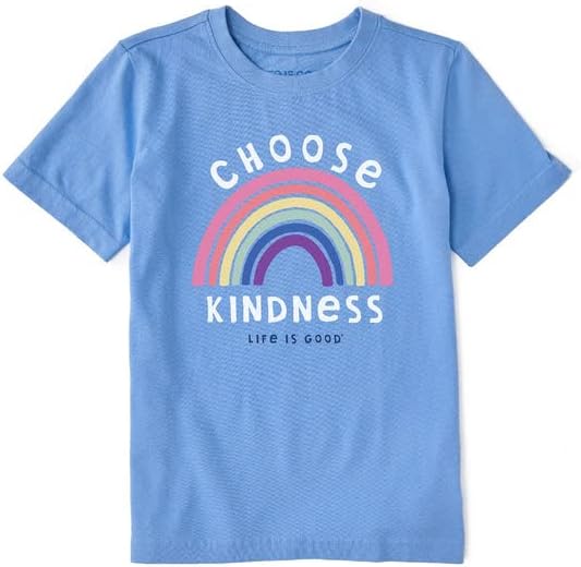 Život je dobar. Djeca biraju ljubaznost ss drobilica majice, plava kukuruza, mala