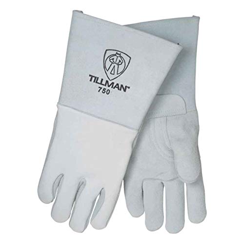 John Tillman Medium 14 Pearl Grey Premium Elkskin CottonFoam Stip Stick Welders rukavice s zavarenim prstima i ubodom za zaključavanje