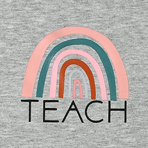 Bangely učitelj dukserij ženke smiješne duge grafičke majice inspirativna majica ležerna pulover dugih rukava