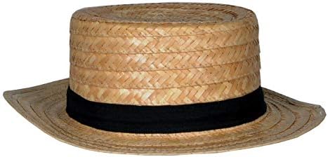 Slamnati šeširi-skimmeri od 90658, 3 komada, snježno bijela / Crna