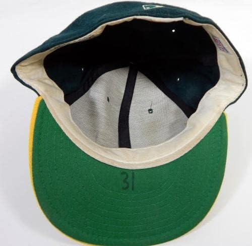 1992-93 Oakland Athletics Kelly Downs 31 Igra Korištena zeleni šešir 7.125 DP22689 - Igra se koristi MLB Hats