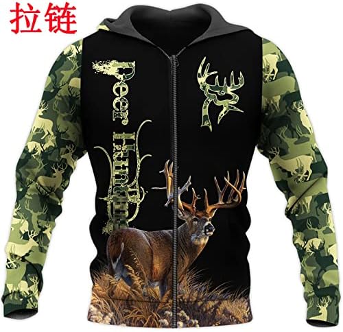 Neeisj lov 3d tiskane jelene muške kapuljače ulična odjeća pulover jesenski kapuljača dukserica unisex casual jakna tracksuit