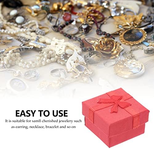Toyvian Kutije za nakit i organizatori 24pcs prstenasta poklon kutija set nakit kutije s lučnim darovima za naušnice za narukvicu Ogrlice